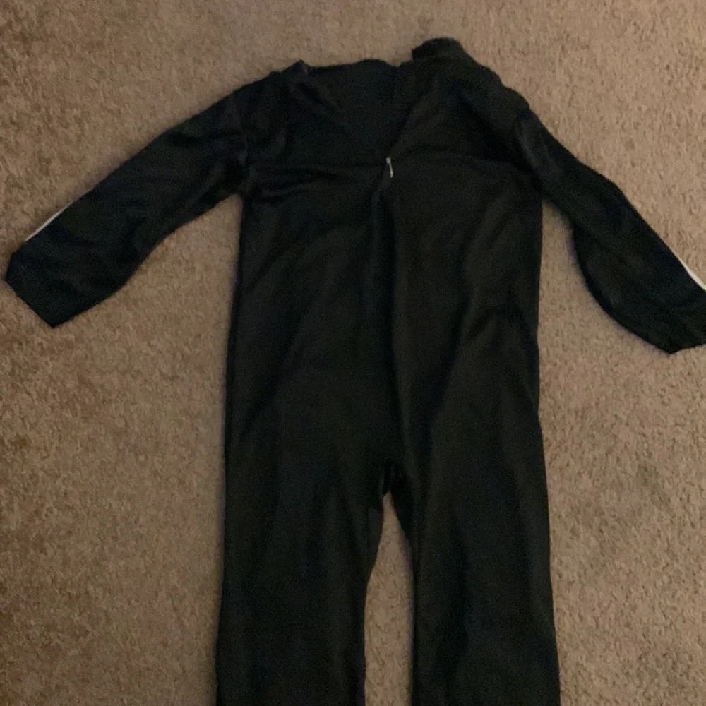 Skeleton Halloween outfit large kid size see measurements long legs shoe covers